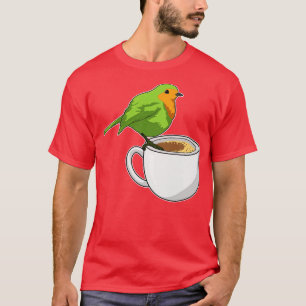 Camiseta Taça de Café de Pássaro