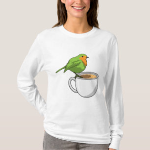 Camiseta Taça de Café de Pássaro