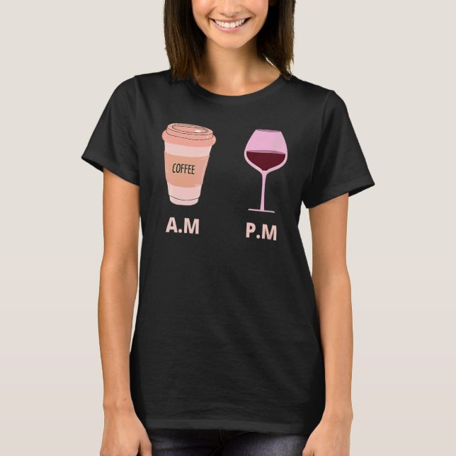Camiseta Taça De Café E Vidro Para Mulheres (Frente)