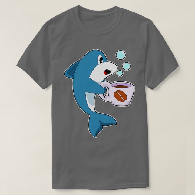 Camiseta Taça de Café Golfinho (Frente do Design)