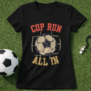 Camiseta Taça de Futebol Corra Tudo Em Premium Vintage Fã