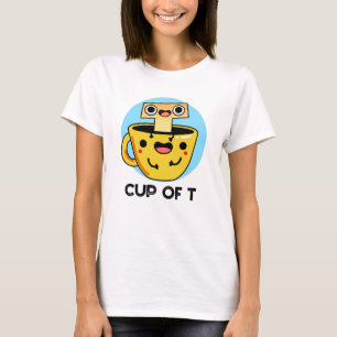 Camiseta Taça De T Cute Alphabet Tea Pun