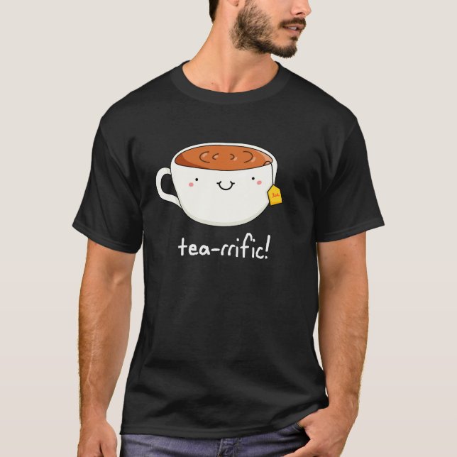 Camiseta Taça Engraçada De Tea Pun Dark BG (Frente)