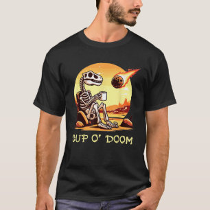 Camiseta Taça O Doom Dinossauro Skeleton Café Meteor Apocal