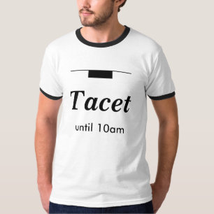 Camiseta Tacet Até às 10h Músico Divertido Urtext Editável