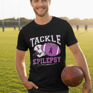 Camiseta Tackle a Epilepsia Fita Roxa Futebol