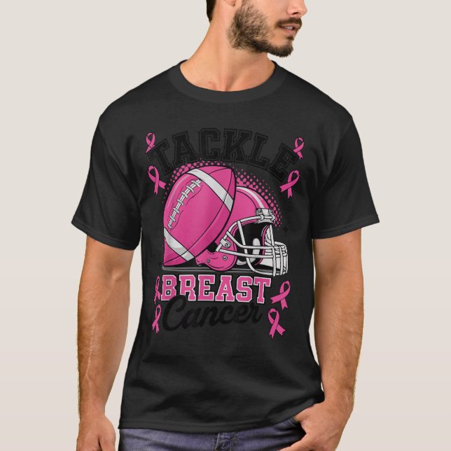 Camiseta Tackle Breast Cancer Awareness Nk Ribbon Football  (Frente)