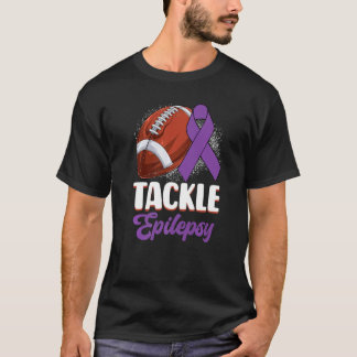 Camiseta Tackle Epilepsy Awareness Day Warrior Football Pur