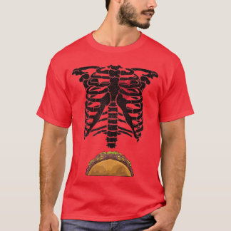 Camiseta Taco Amantes Foodies Esqueleto Taco dentro Skeleto
