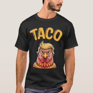 Camiseta Taco Bonito Trump Sempre Foge Frangos Engraçado Va