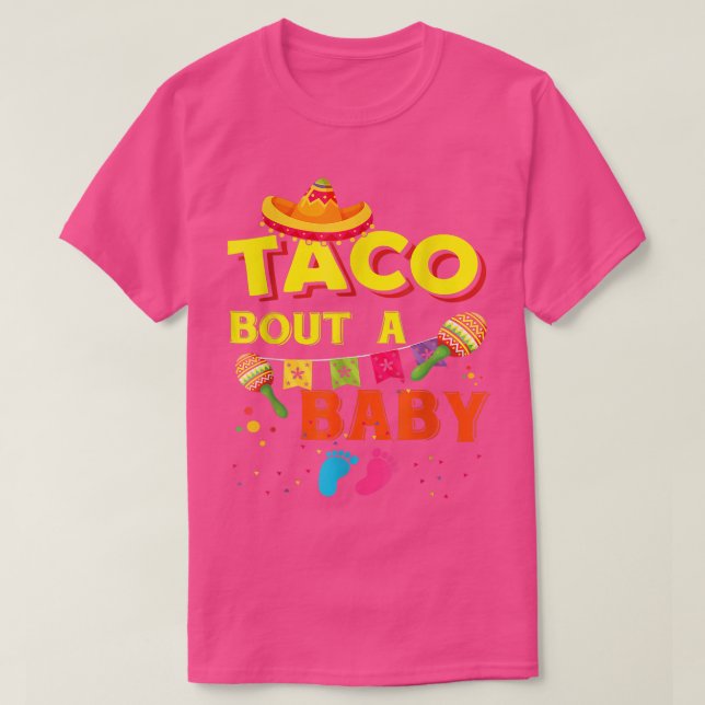 Camiseta Taco Bout A Baby Pregnancy Announcement Cinco De M (Frente do Design)