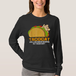 Camiseta Taco Ca Tacocat Ortografado Para Trás É Taco Cat