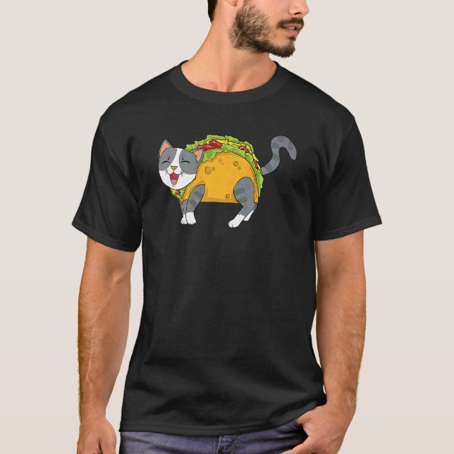Camiseta Taco Cat Comida Mexicana Homens Jovens Homens Jove (Frente)
