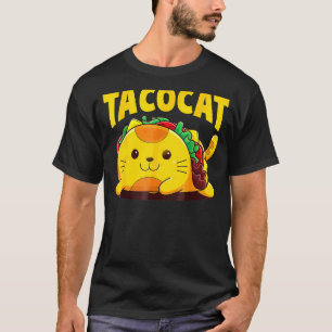 Camiseta Taco Cat Comida Mexicana Homens Jovens Jovens Jove