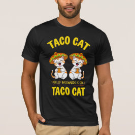 Camiseta Taco Cat Ortografado Para Trás Ainda É Taco Cat