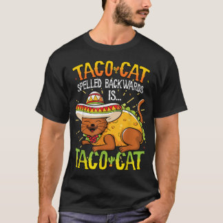 Camiseta Taco Cat Ortografado Para Trás É Taco Cat Engraçad
