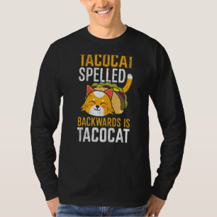 Camiseta Taco Cat Ortografado Para Trás É Taco Cat Mexicano