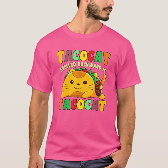 Camiseta Taco Cat Ortografado Para Trás É Tacocat Mexicano (Frente)