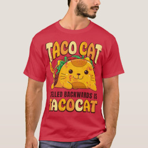 Camiseta Taco Cat soletrado para trás é Tacocat Cinco de ma