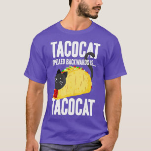 Camiseta Taco Cat Tacocat Ortografado Para Trás Comidas Eng
