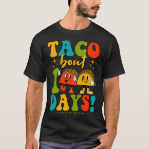 Camiseta Taco Cerca De 100 Dias De Estudantes Escolares Pro
