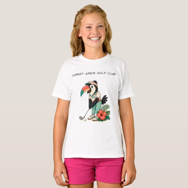 Camiseta Taco Clube de Golfe Júnior Personalizado para Cria (Frente Completa)