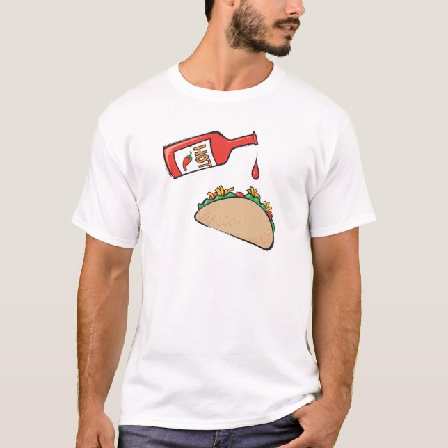Camiseta taco com molho picante (Frente)