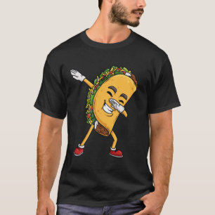 Camiseta Taco Dabbing Cinco de Mayo Engraçado Rapazes Mexic