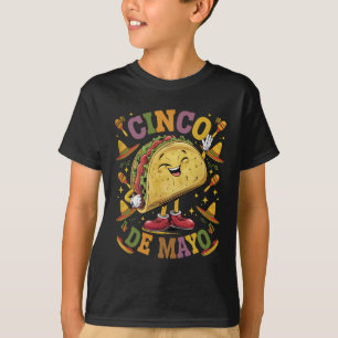 Camiseta Taco Dançante Divertido Festa Cinco De Mayo