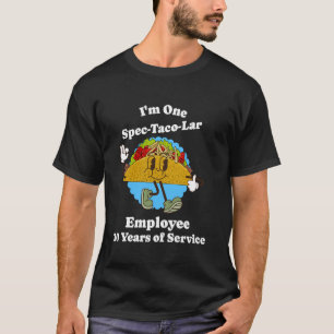 Camiseta Taco de 10 Anos de Serviço 10º Aniversário de Trab