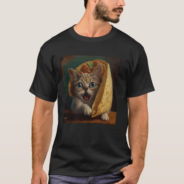 Camiseta Taco de Ataque de Gato (Frente)