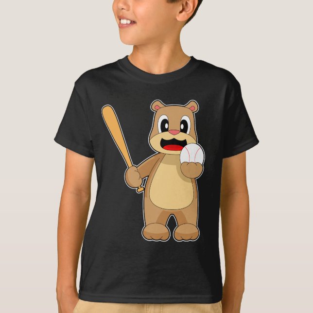 Camiseta Taco de beisebol Urso de beisebol (Frente)