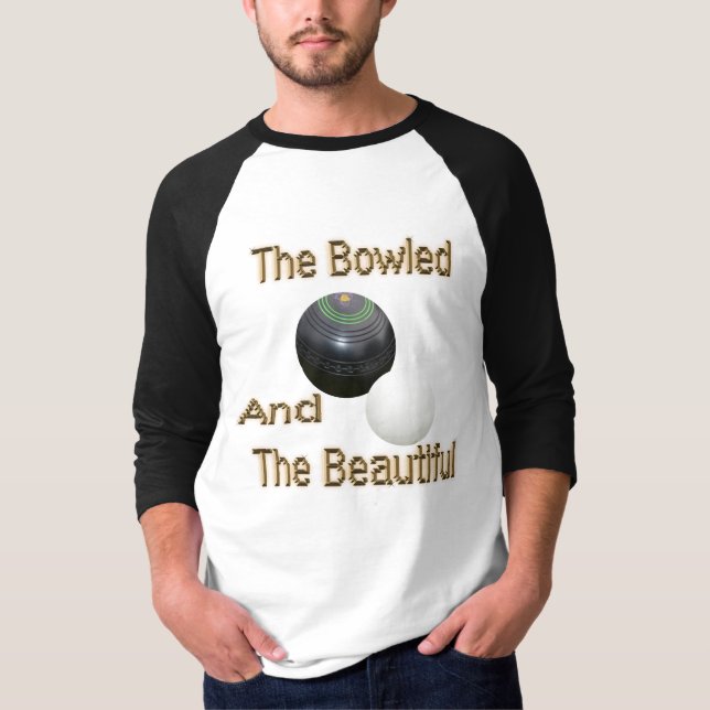 Camiseta Taco de boliche de grama Design lindo, (Frente)