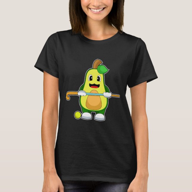 Camiseta Taco de hóquei em abacate (Frente)