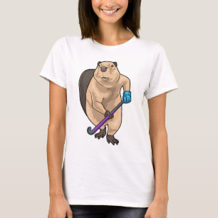 Camiseta Taco de hóquei em campo de castor