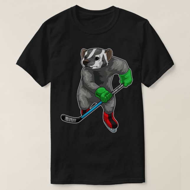 Camiseta Taco de hóquei no gelo com badra de mel (Frente do Design)