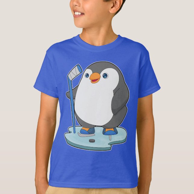 Camiseta Taco de hóquei no gelo do Pinguim (Frente)
