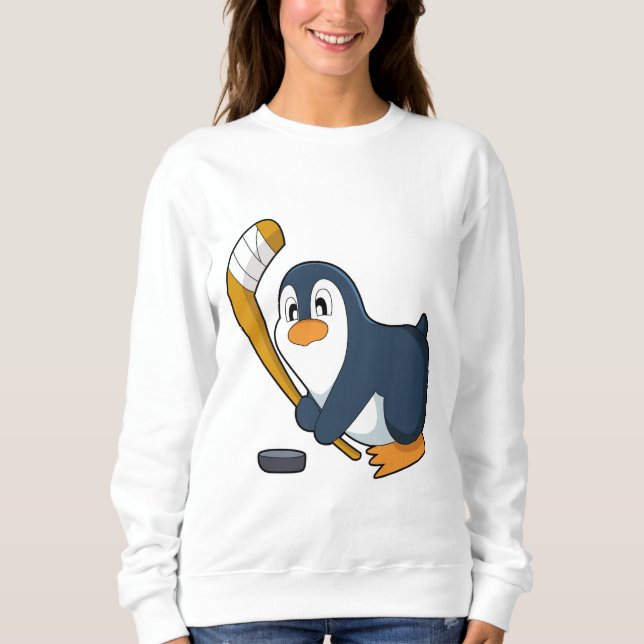 Camiseta Taco de hóquei no gelo do Pinguim (Frente)