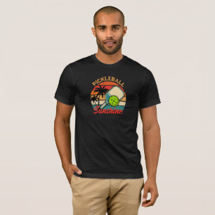 Camiseta Taco de Pickleball Vintage Clube Sunshine Retro