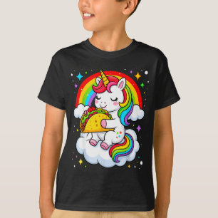 Camiseta Taco de unicórnio arco-íris fiesta cinco de maio c