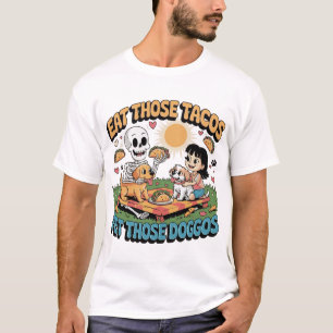 Camiseta Taco Dog Lover Cinco De Mayo Skeleton Party Humor