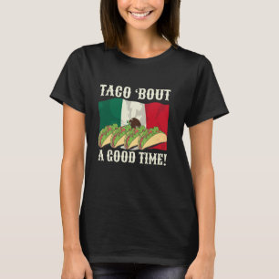 Camiseta Taco Engraçado 'Bout Uma Boa Citação Bandeira do M