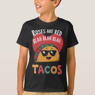 Camiseta Taco Engraçado Dia dos Namorados Blah Blah Blah Ta