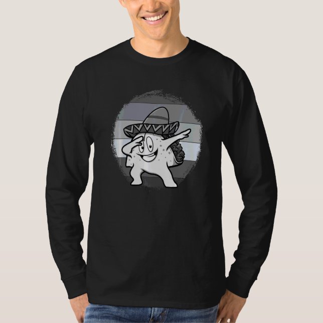 Camiseta Taco Engraçado Mexicano Por Homens Cinco De (Frente)