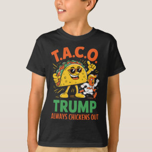 Camiseta Taco Engraçado Trump Sempre Desiste Gráfico