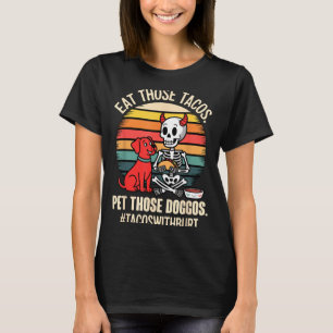Camiseta Taco esqueleto cachorro pet comer tacos cachorros 