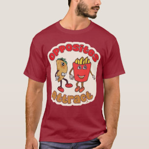 Camiseta Taco Fry Opposites Atrai Cartografia Engraçada de 
