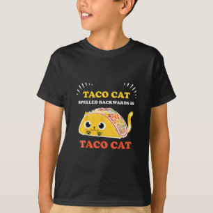 Camiseta Taco Gato Ortografado Para Trás É Taco Cat