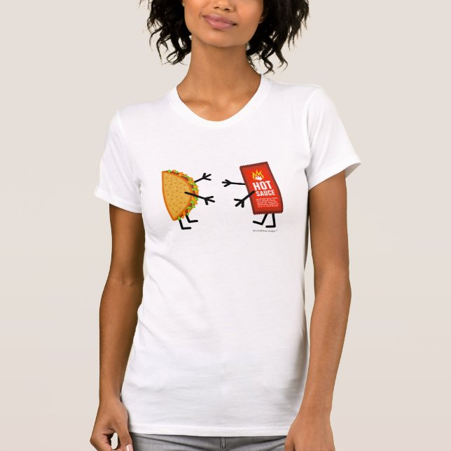 Camiseta Taco & molho picante - customizáveis (Frente)