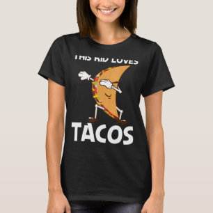 Camiseta Taco Para Crianças Rapazes Comida Mexicana